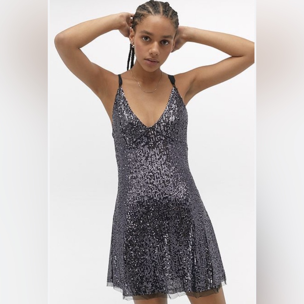 NWT Intimately Free People Gold Rush Mini‎ Dress Size XS